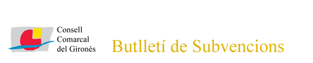 Butllet de Subvencions del Consell Comarcal del Girons