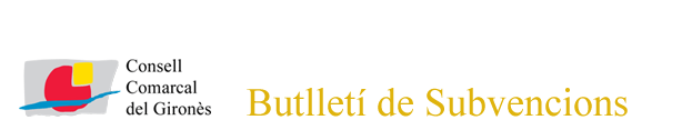 Butlletí de Subvencions del Consell Comarcal del Gironès